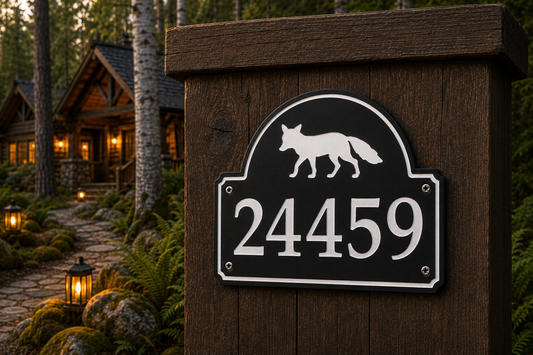 Fox Numeric Address Sign