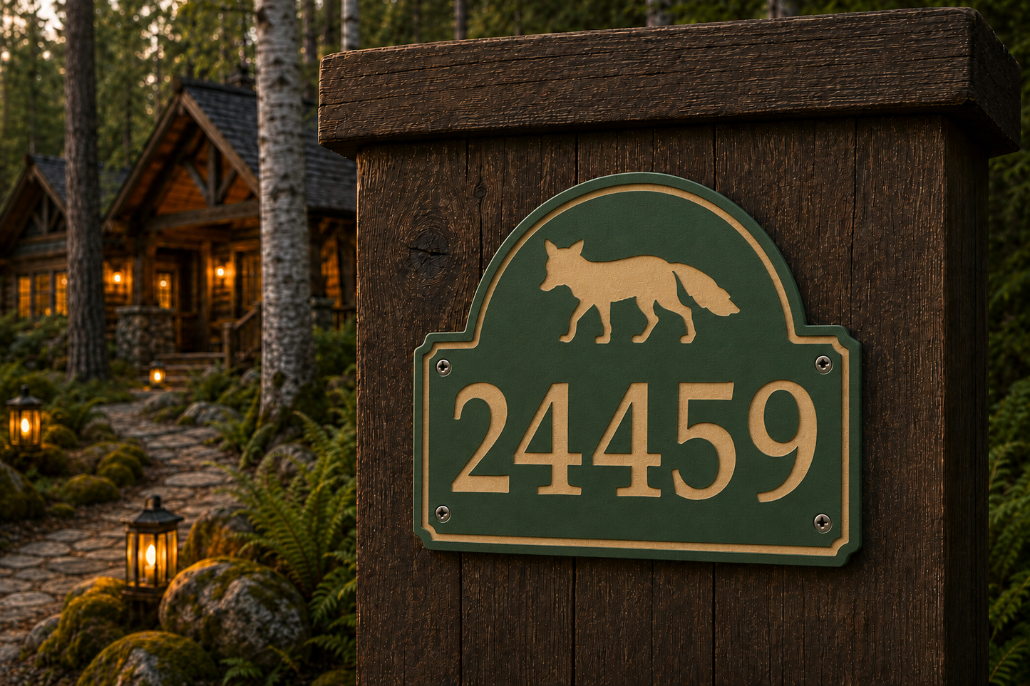 Fox Numeric Address Sign