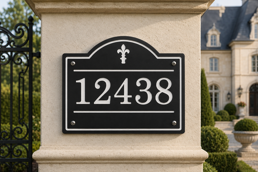 French Numeric Address Plaque