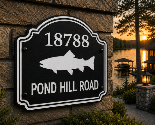 Custom Game Fish Address Sign