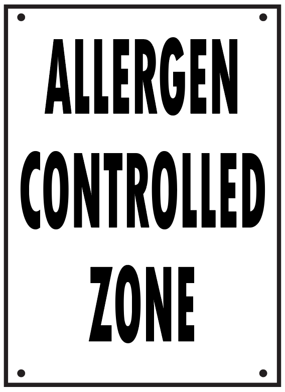 ALLERGEN CONTROLLED ZONE