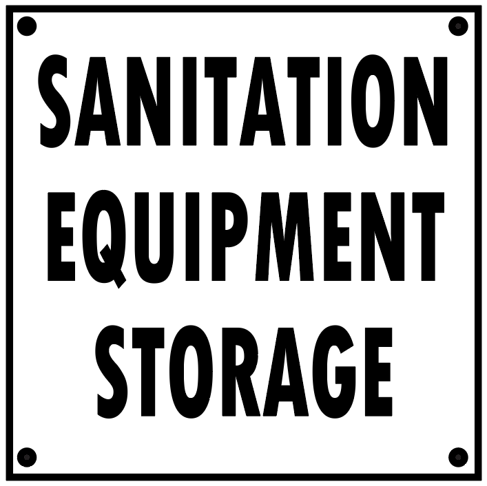 SANITATION EQUIPMENT STORAGE
