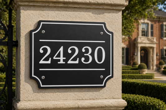 Georgian Numeric Address Plaque