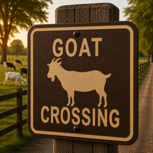 Goat Crossing Sign, 10 x 10