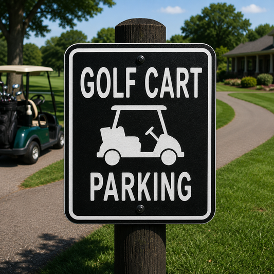 Golf Cart Parking Sign