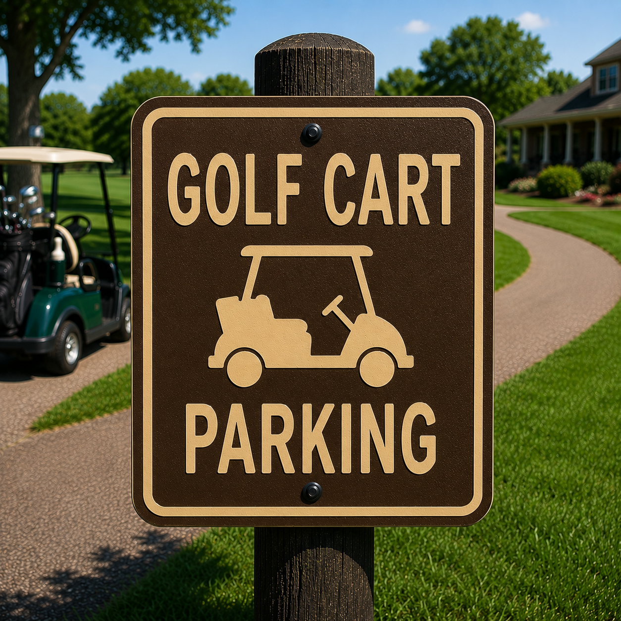 Golf Cart Parking Sign