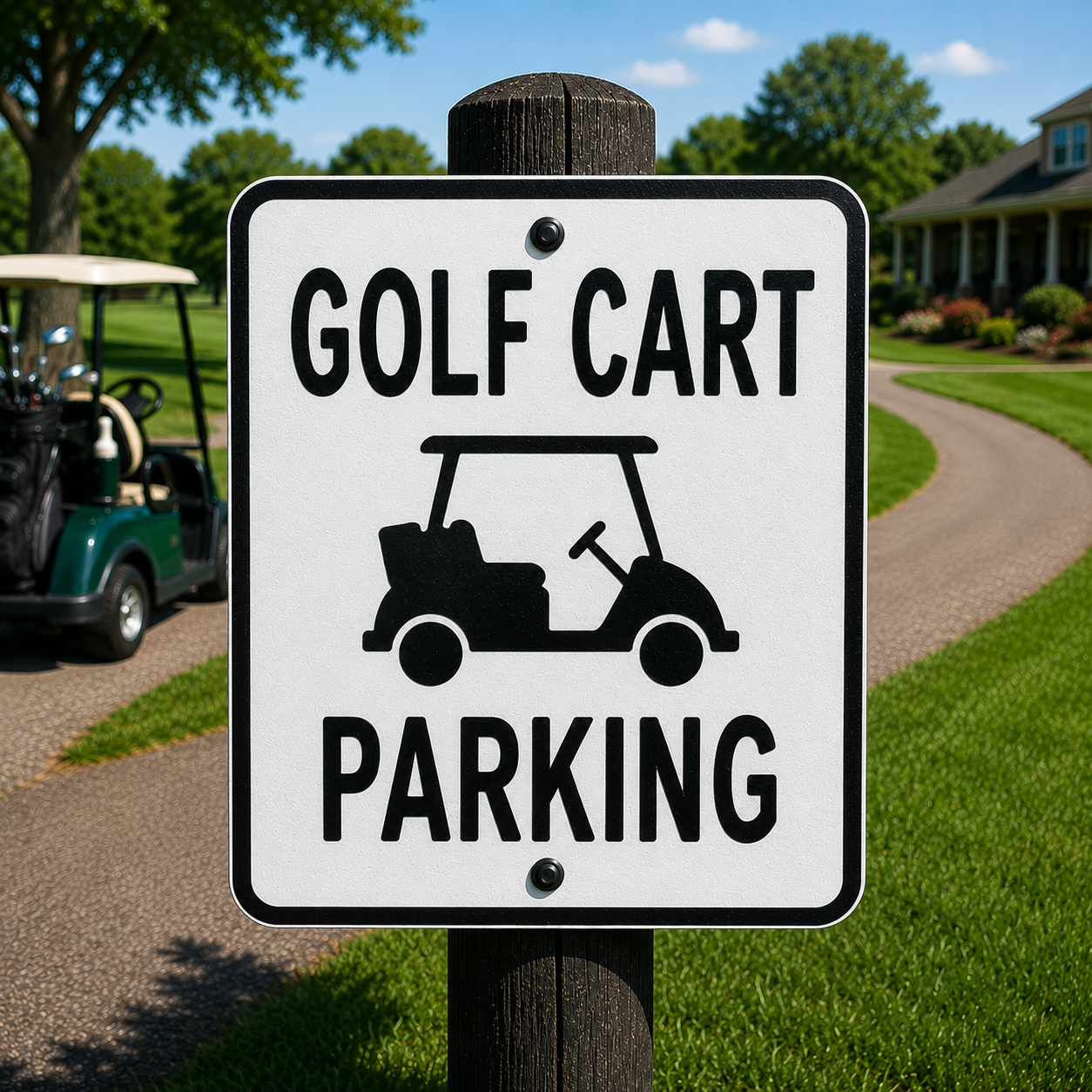 Golf Cart Parking Sign