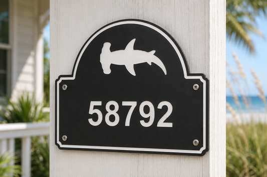 Hammerhead Coastal Address Plaque