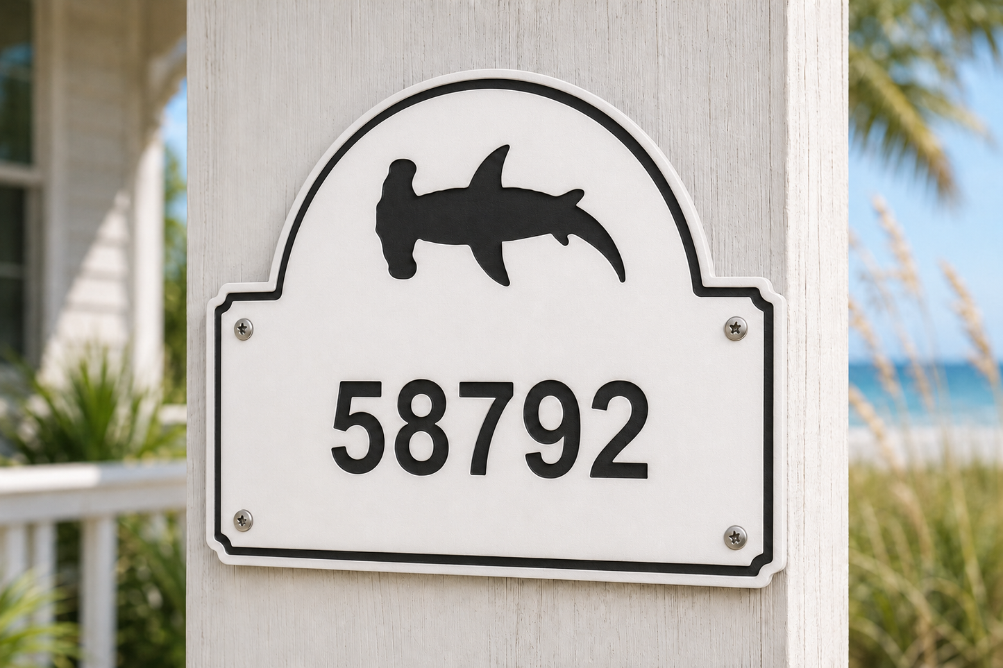 Hammerhead Coastal Address Plaque