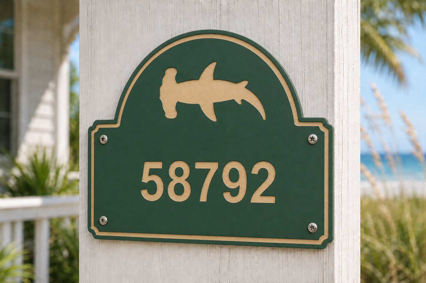 Hammerhead Coastal Address Plaque