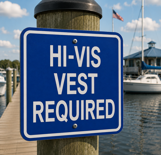 Hi-Vis Vest Required Sign 10 x 10