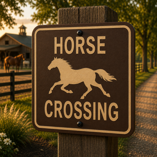 Horse Crossing Sign, 10 x 10