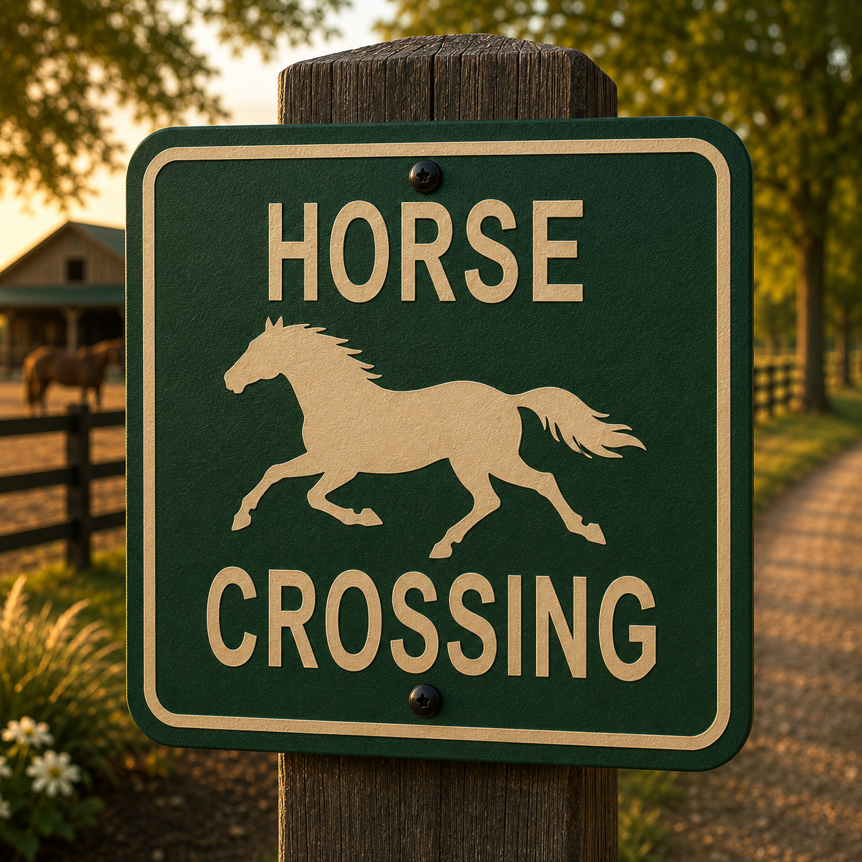 Horse Crossing Sign