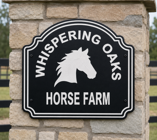 Custom Farm Signage - Horse Head