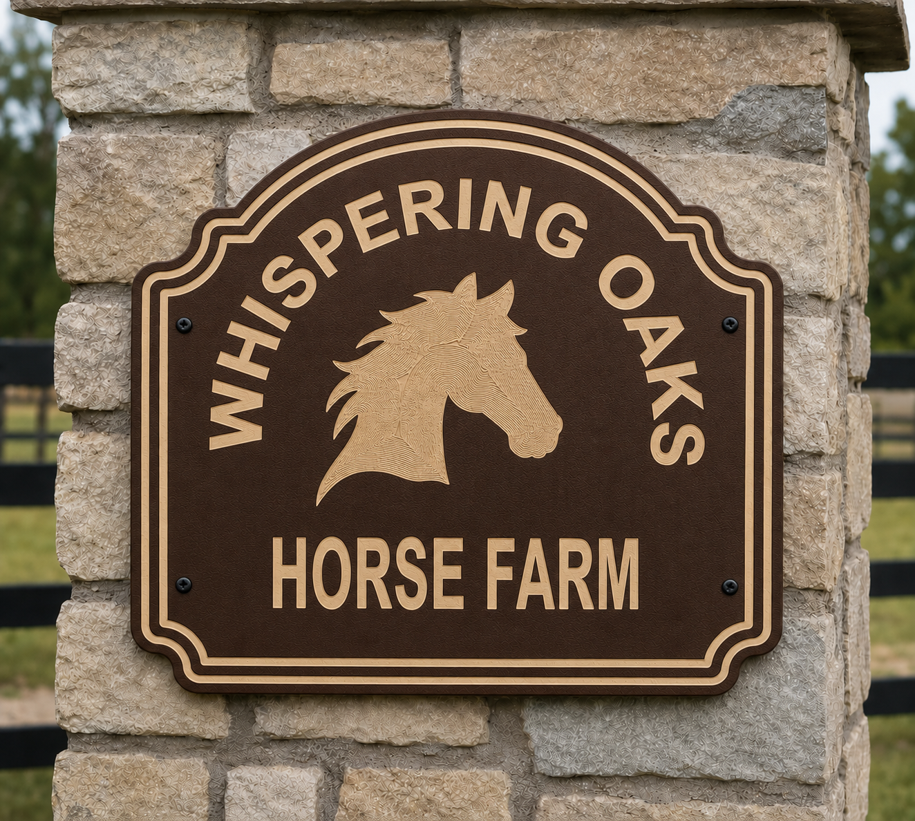 Custom Farm Signage - Horse Head