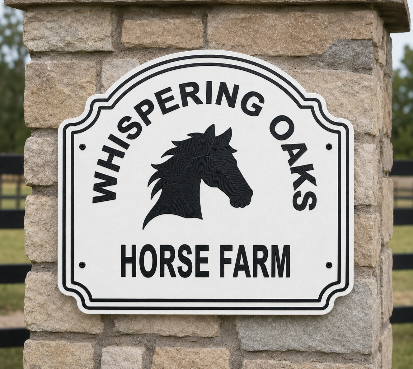 Custom Farm Signage - Horse Head