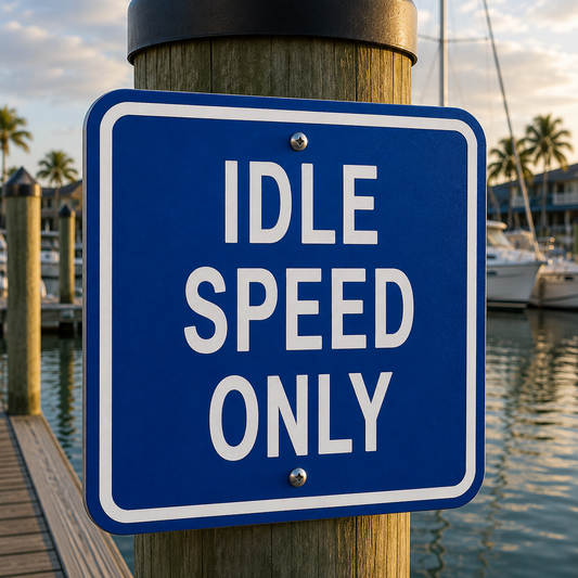 Idle Speed Only Sign 10 x 10
