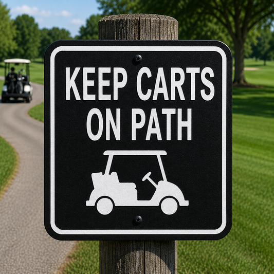Keep Carts on Path Sign