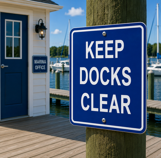 Keep Docks Clear Sign 10 x 10
