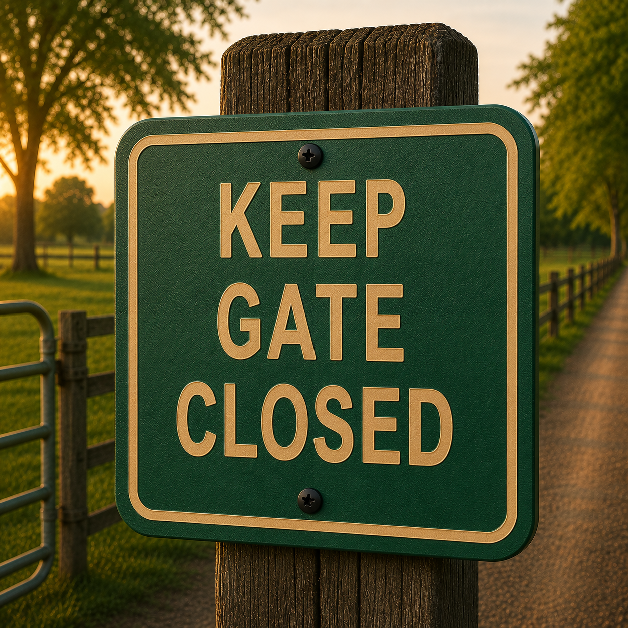 Keep Gate Closed Sign