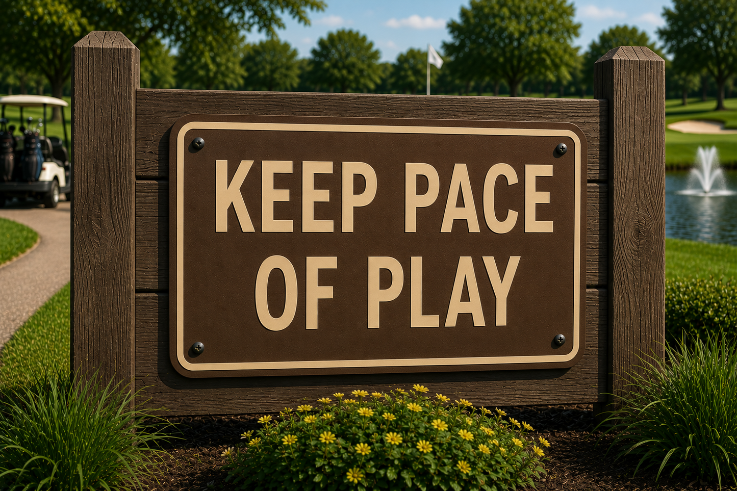Keep Pace of Play Sign