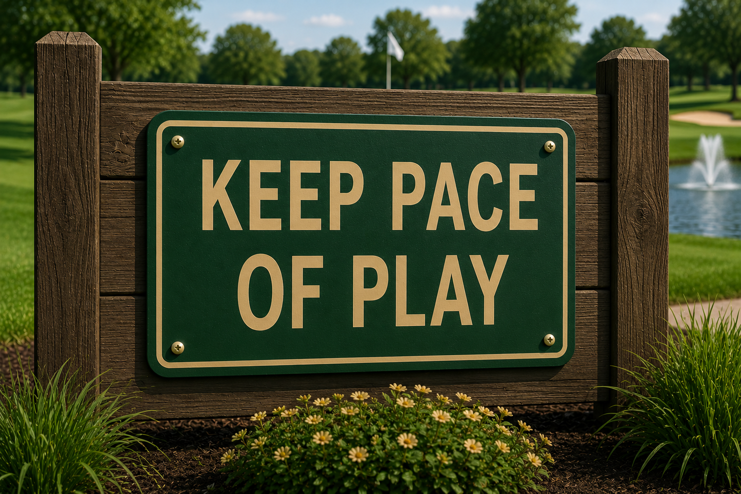 Keep Pace of Play Sign