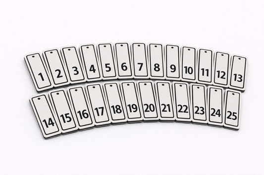Number Key Tags - 25 Pack