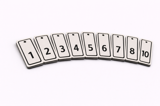 Numbered Key Tags - 10 Pack