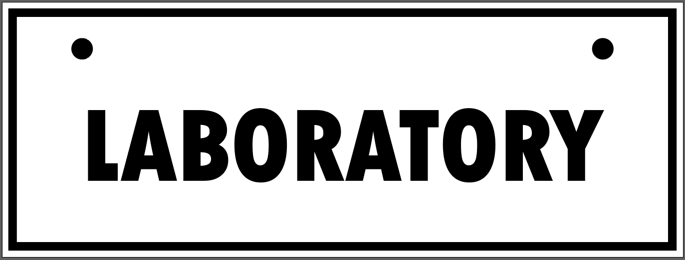 "LABORATORY" TAG, 3 X 8