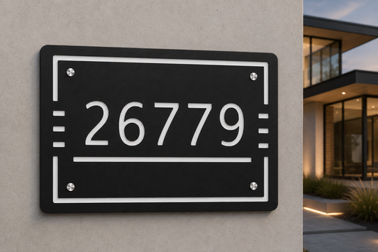 Metro Numeric Address Plaque