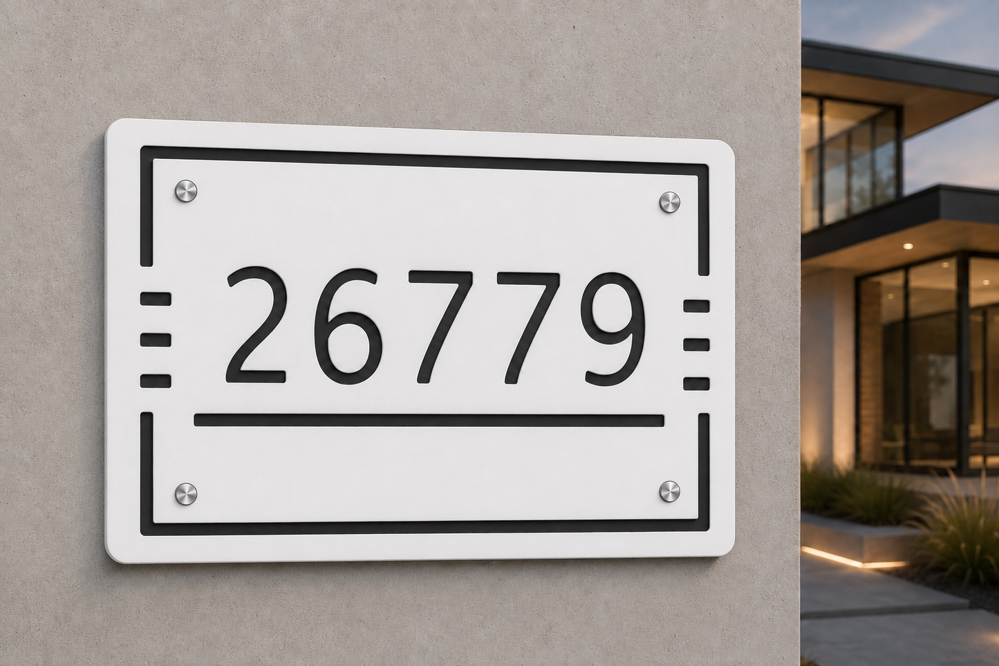 Metro Numerical Address Plaque