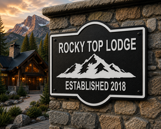 Customizable Mountain Sign