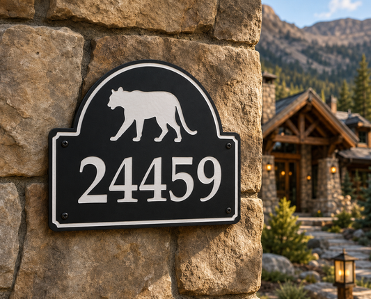 Mountain Lion Numeric Address Sign
