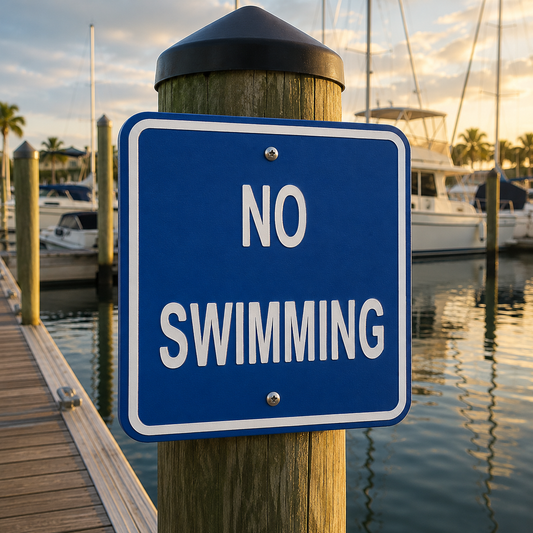 No Swimming Sign 10 x 10