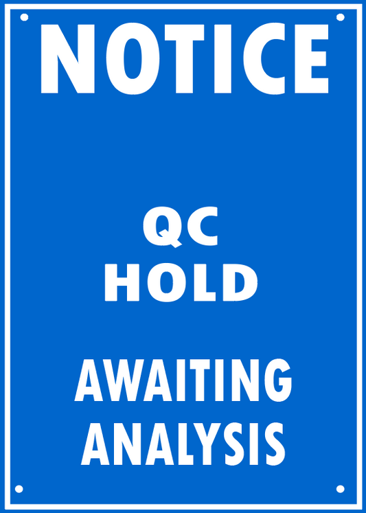 QC HOLD - AWAITING ANALYSIS