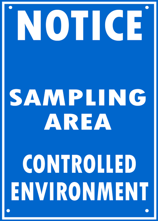 Environmental Sampling Sign Food & Beverage Signs – Nature Coast Safety