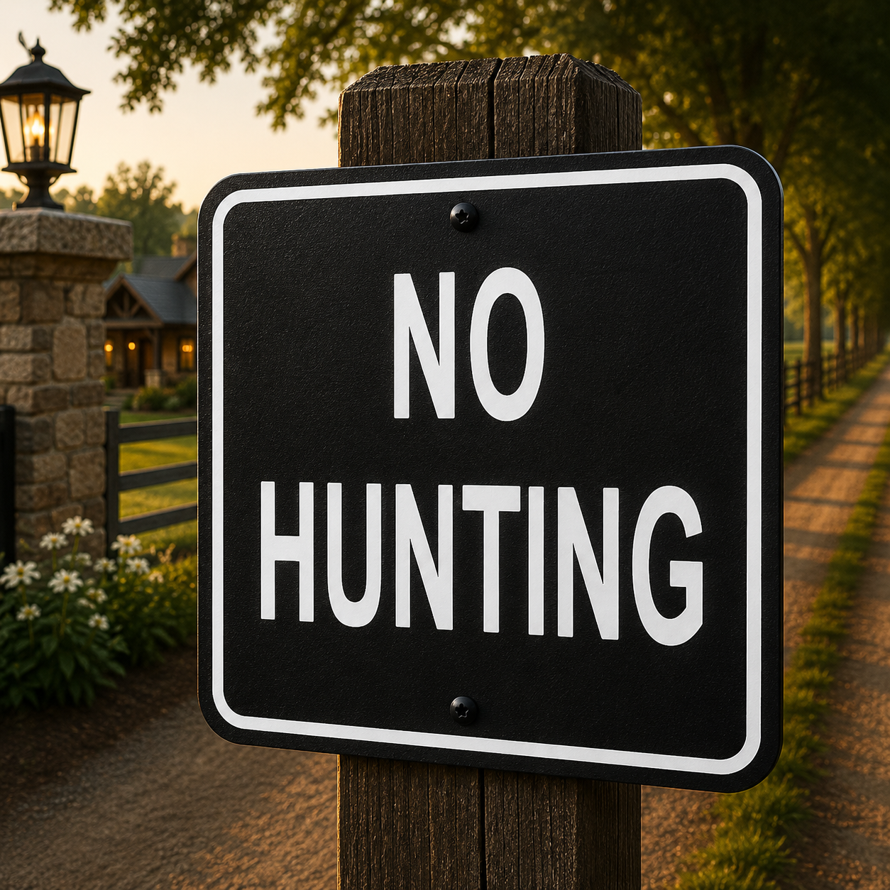 No Hunting Sign - 10 x 10