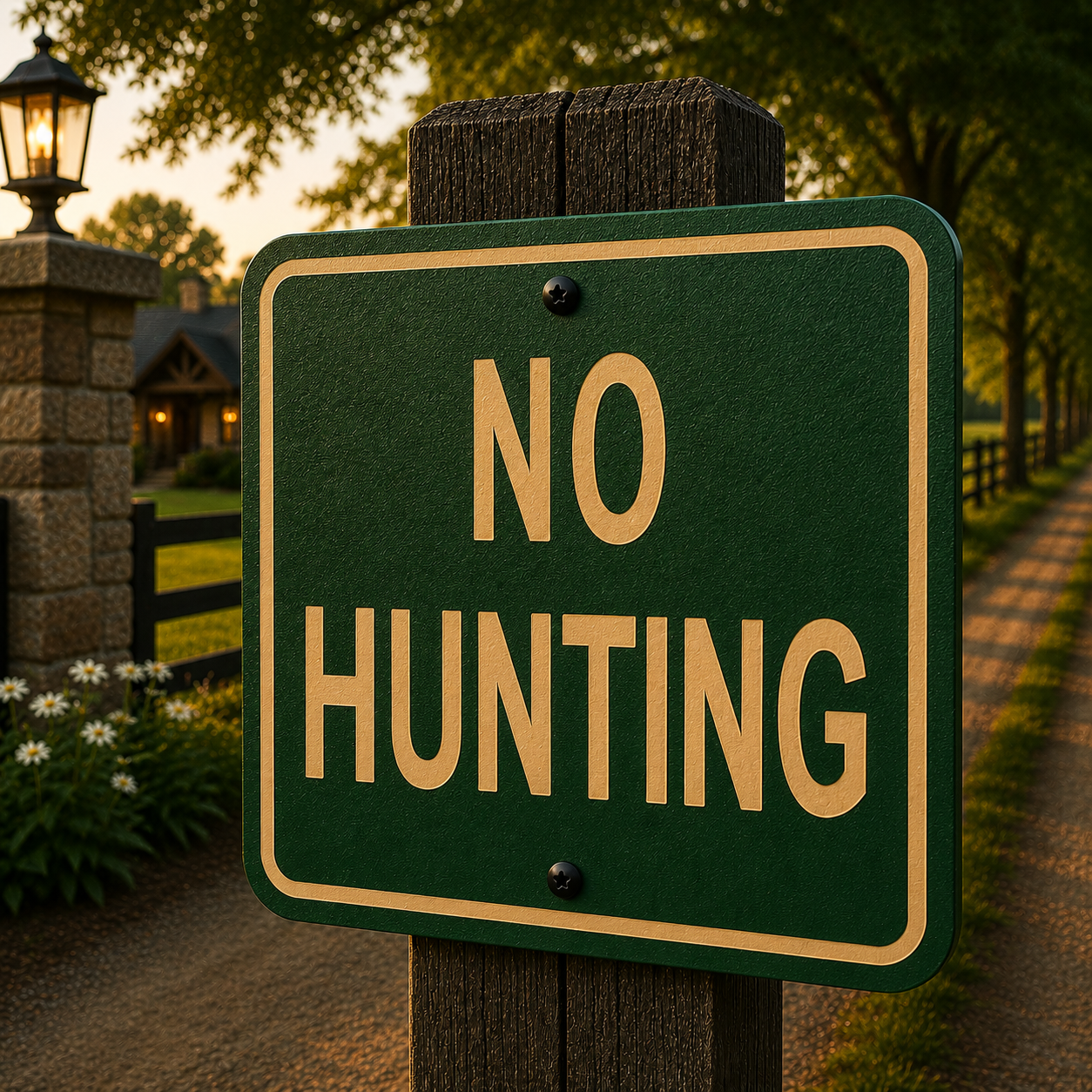 No Hunting Sign - 10 x 10