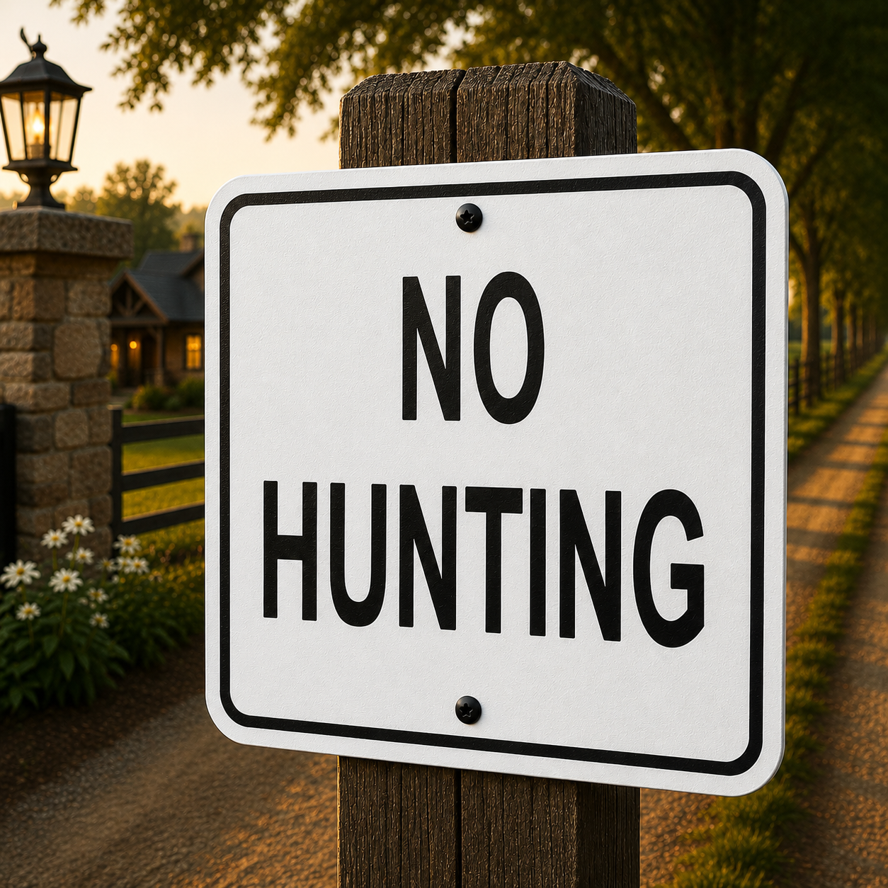 No Hunting Sign - 10 x 10