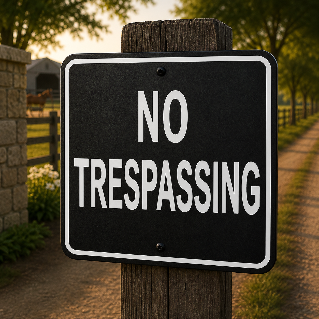 No Trespassing Sign - 10 x 10