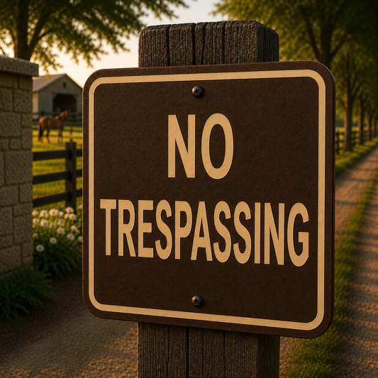 No Trespassing Sign - 10 x 10