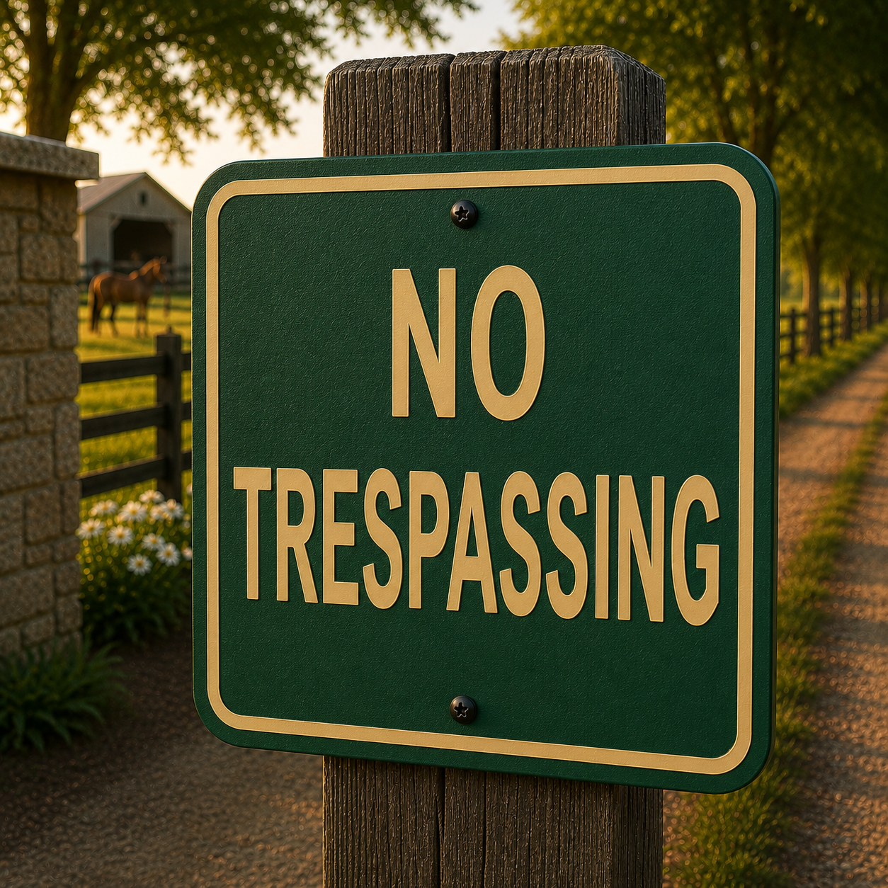 No Trespassing Sign - 10 x 10