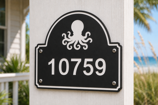 Octopus Coastal Address Plaque
