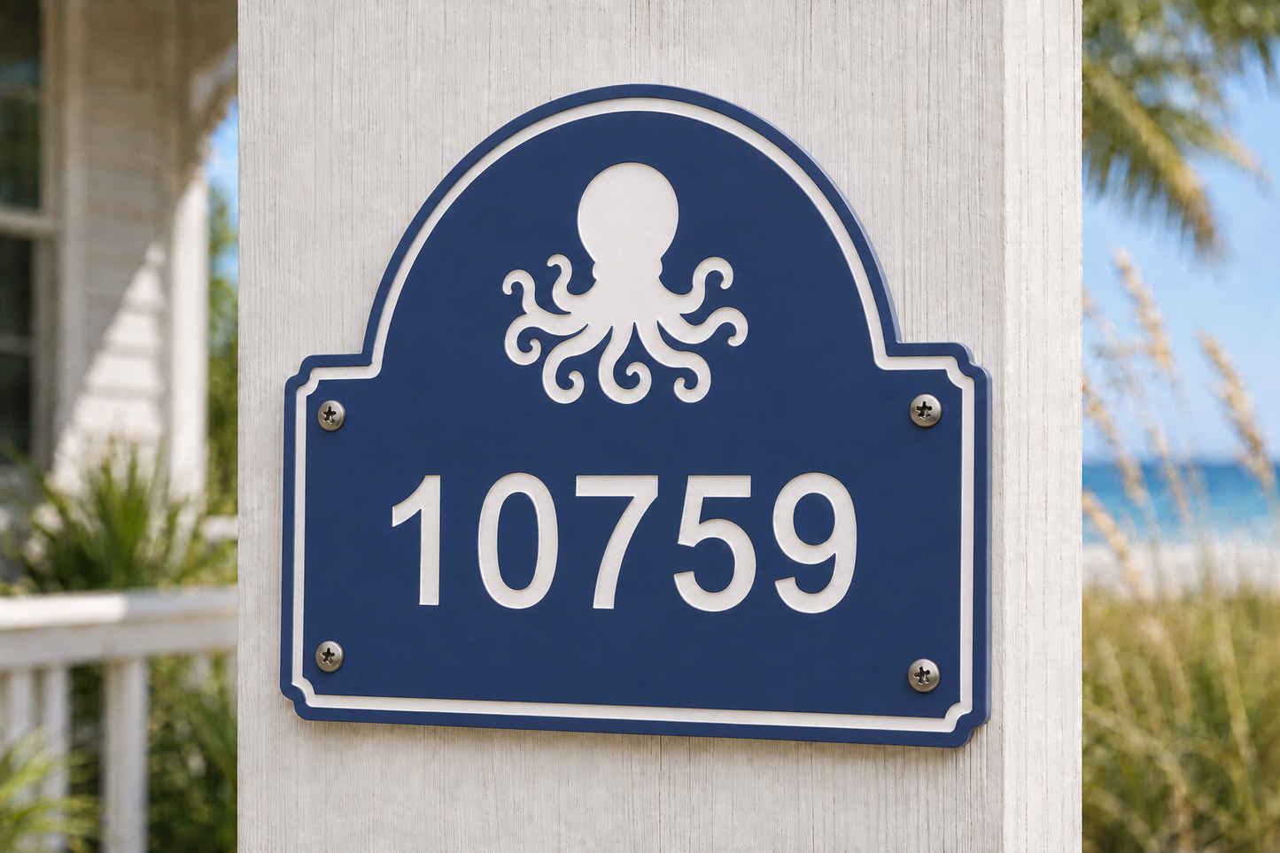 Octopus Coastal Address Plaque