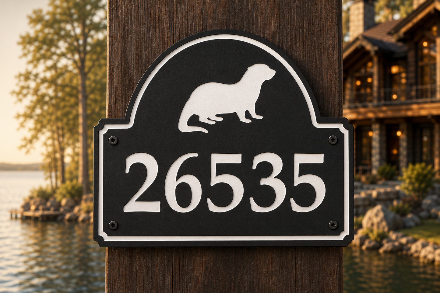 Otter Numeric Address Sign