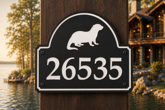 Otter Numeric Address Sign