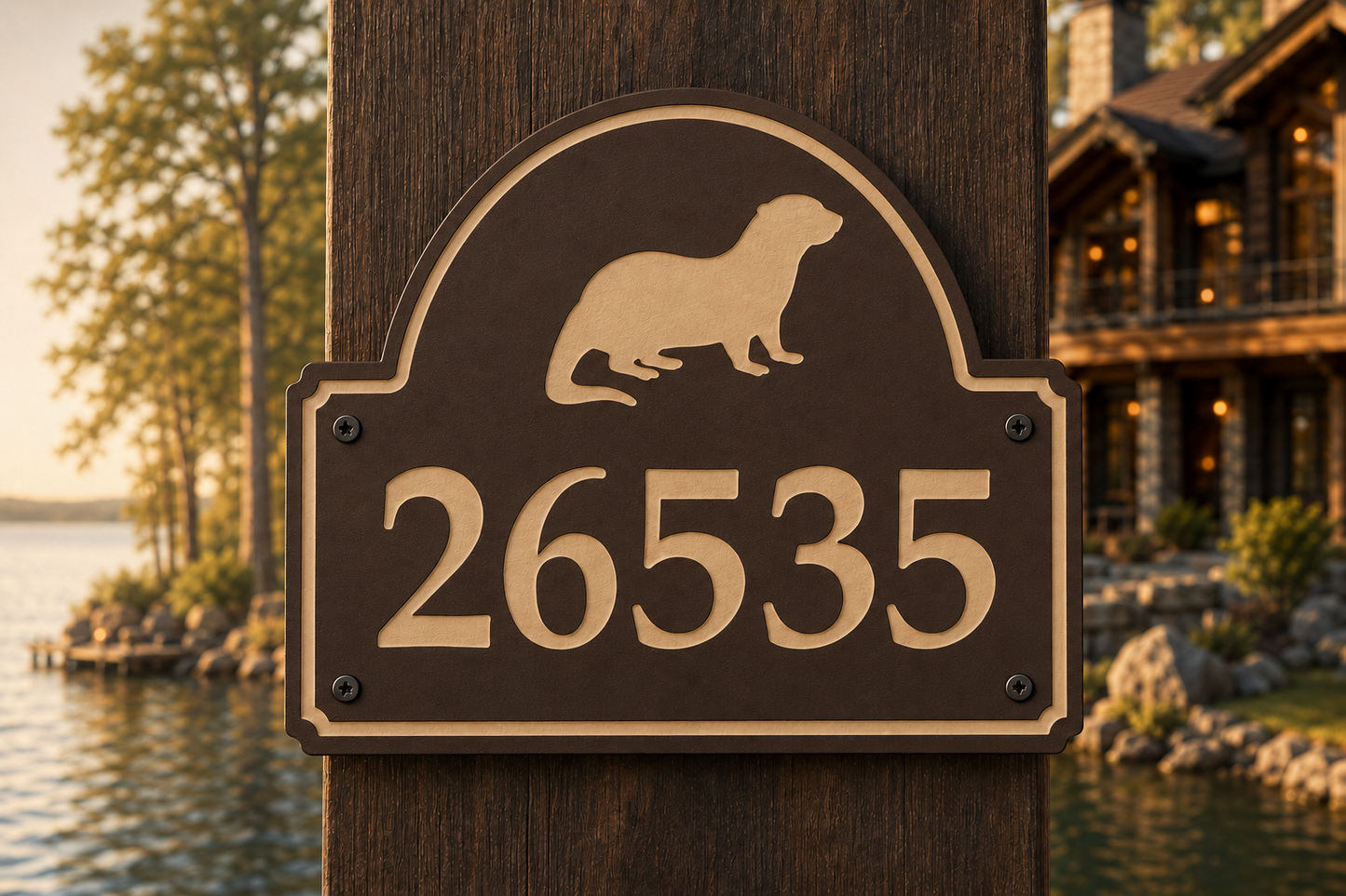 Otter Numeric Address Sign
