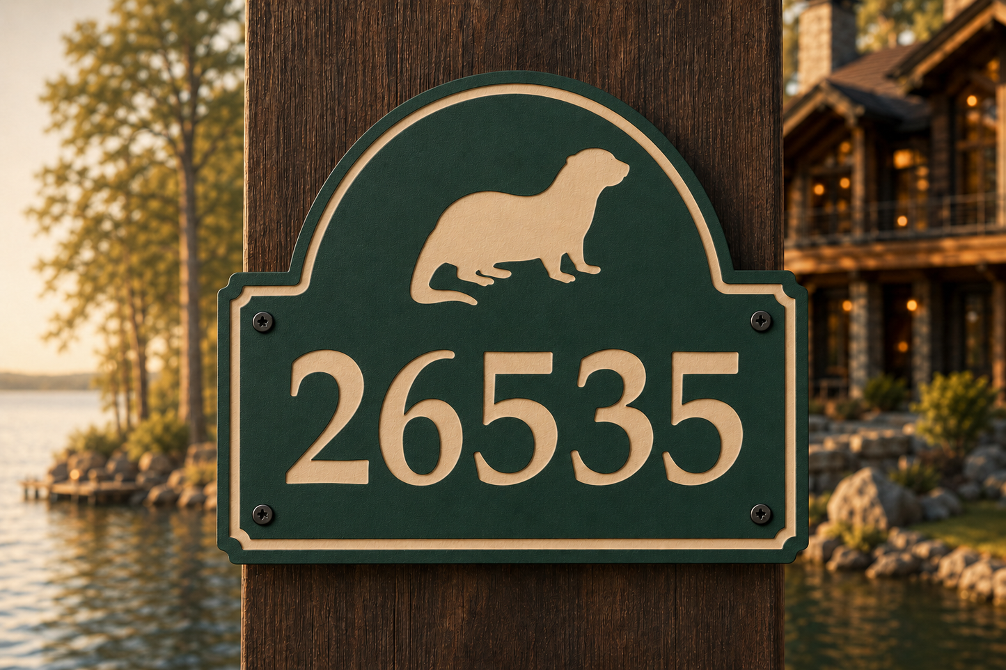 Otter Numeric Address Sign