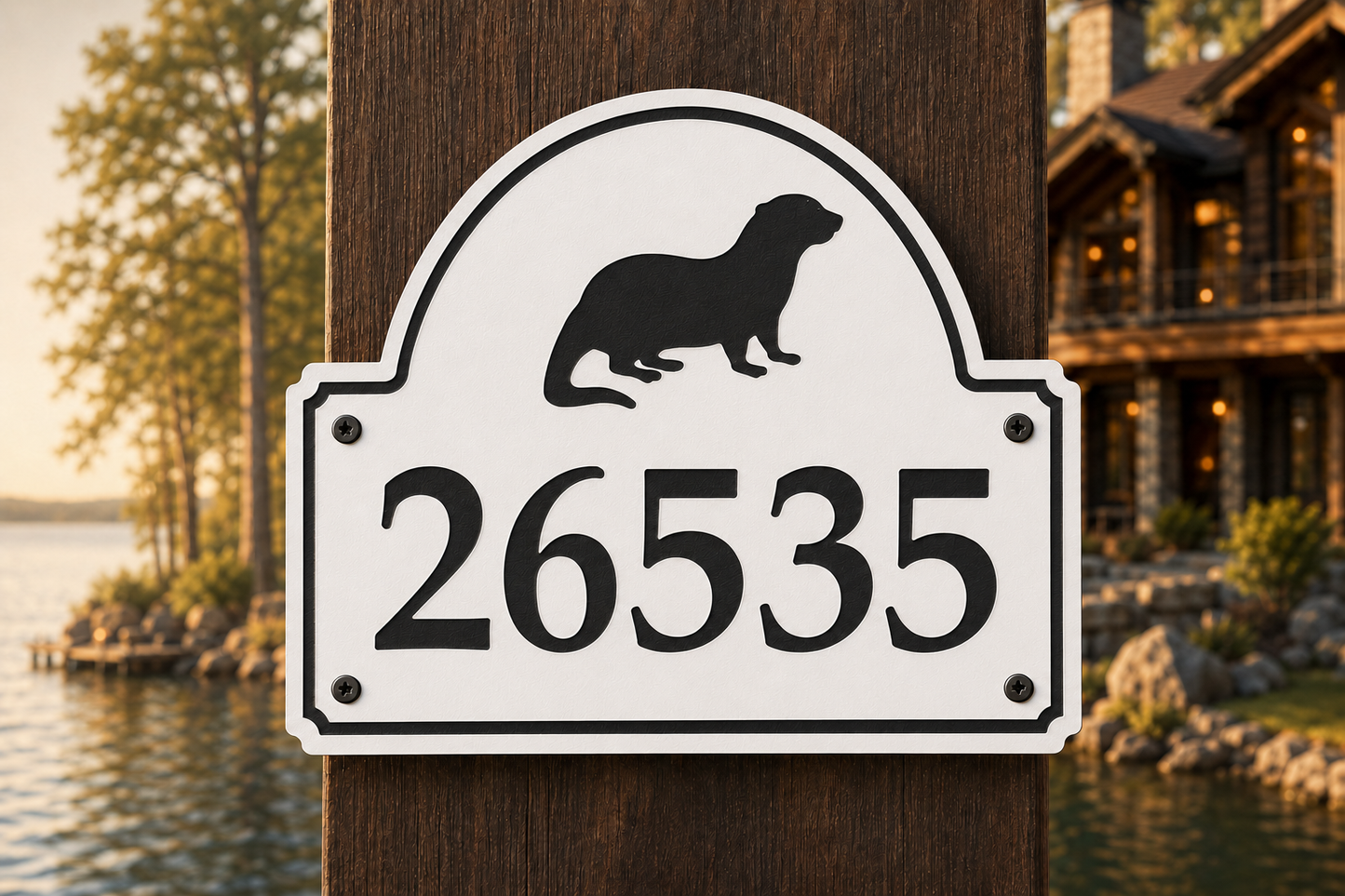 Otter Numeric Address Sign