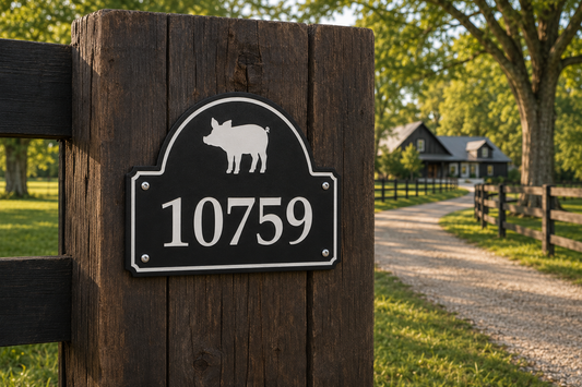 Piglet Numeric Address Sign